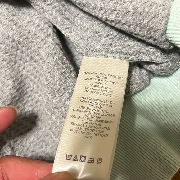 Free People We The Free jacket zip up Thermal hoodie jacket size M light green - Picture 11 of 14